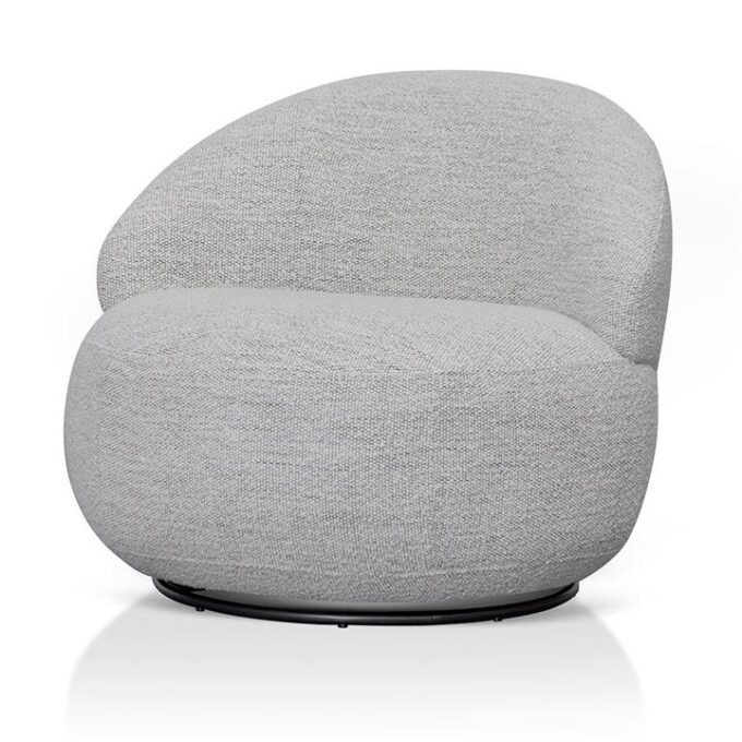 Isla Swivel Fabric Lounge Chair – Fog Grey By Interior Secrets